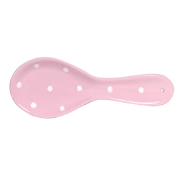 Rózsaszín, fehér pöttyös - Fakanál pihentető