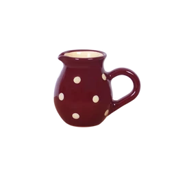 Csokibarna, krém pöttyös - Tejszínes kancsó