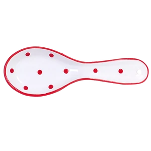 Fehér, piros pöttyös - Fakanál pihentető