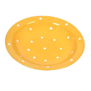 Napsárga, fehér pöttyös - Mélytányér 