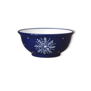 Sötétkék alapon hópehely - Kis müzlistál